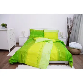Povlečení TOTÁLNÍ MASAKR CEN! Luxusní francouzské bavlněné povlečení DELUXE DUO 200×220 cm – CÁKANCE ZELENÉ