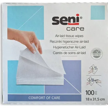Seni Care jednorázové hygienické utěrky air-laid 18 x 31,5 cm, 100 ks