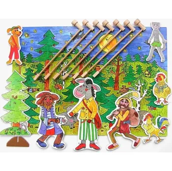 Loutkové divadlo MARIONETINO LP+T Zvířátka a loupežníci