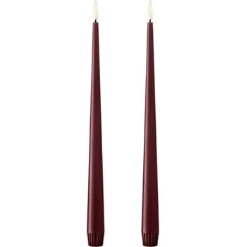 Svíčka ester & erik LED svíčka Taper 30 cm / 44/2 Deep wine – set 2 ks