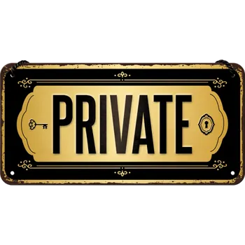 Plechová cedule Nostalgic Art Plechová cedule Private 10 x 20 cm