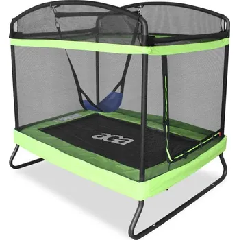 Trampolína Aga Obdélníková trampolína 122x183 cm - Světle zelená + DÁREK + Doprava ZDARMA