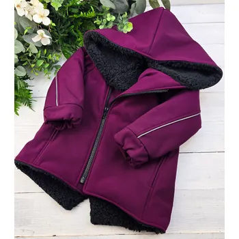 Dívčí bunda Kulišárny Zimní funkční bunda/křivák s beránkem MALINOVÁ VELIKOST: 98