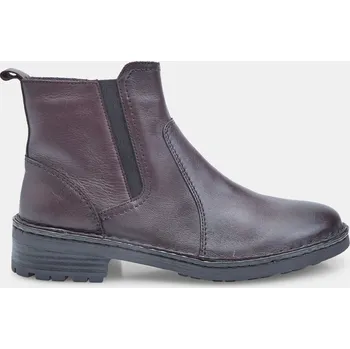 Dámská zimní obuv Baťa dámská kotníková kožená obuv na zip vínové, vel. 37