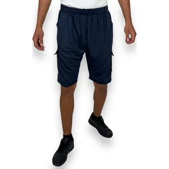 Tovta Pánské šedé nadměrné teplákové kraťasy Barva: Modrá, Velikost: 6XL