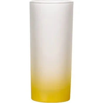 Sklenice Matná sklenice s gradientem a vlastním potiskem - Barva Žlutá