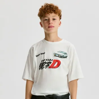 Reserved - Bavlněné triko Initial D - bílá - 037FH-00X - 037FH-00X-122