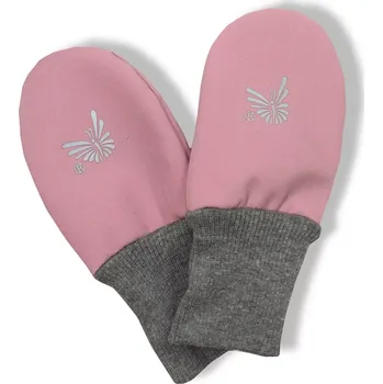 Rukavice ESITO | Rukavice softshell bezpalcové Shell pink - růžová / 74 - 80