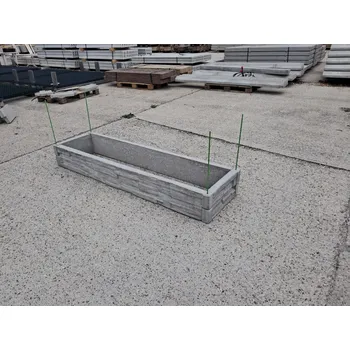 Vyvýšený záhon Barigadi Vyvýšený záhon betonový 200x50 cm, výška 50 cm, vzor štípaný kámen, pískovec