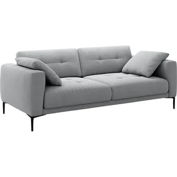 Pohovka Micadoni Šedá sametová čtyřmístná pohovka Bemy 230 cm