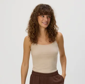 Dámské tričko Reserved - Bavlněný top - tělová - 467GA-02X - 467GA-02X-XL