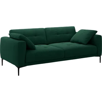 Pohovka Micadoni Lahvově zelená sametová čtyřmístná pohovka Bemy 230 cm