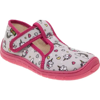 Dívčí bačkory Fare Dětské papuče Barefoot 5102453 růžové 2025 Velikost: 27