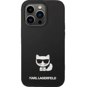 Náhradní kryt pro mobilní telefon Karl lagerfeld Liquid silikonový Choupette NFT pro iPhone 14 Pro Max černý