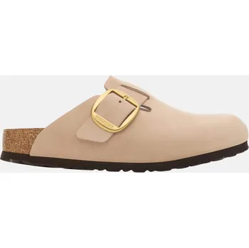 Pánské pantofle Birkenstock Béžové Regular Nazouváky Boston Big Buckle Nubuk Leather 41