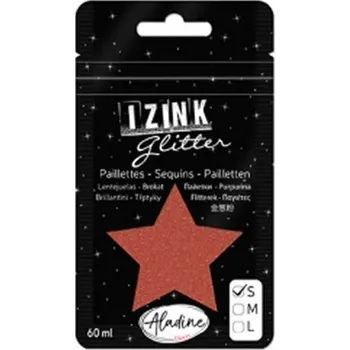 Výtvárné potřeby Třpytky IZINK Glitter velikost S - hnědá, 60 ml