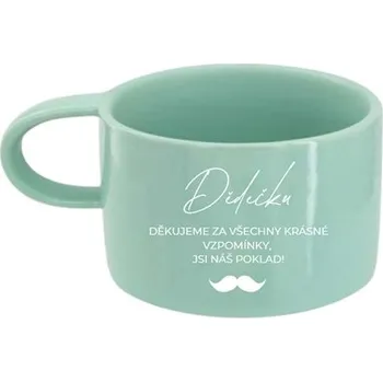 Zelený hrníček "Dědečku, děkujeme za vzpomínky"