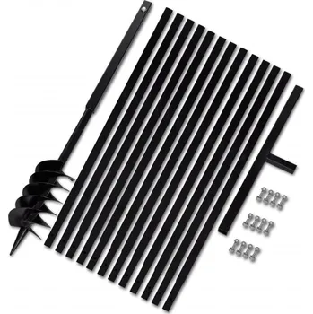 Vrták Zemní vrták s rukojetí 120 mm, s nástavci 13 m, ocel