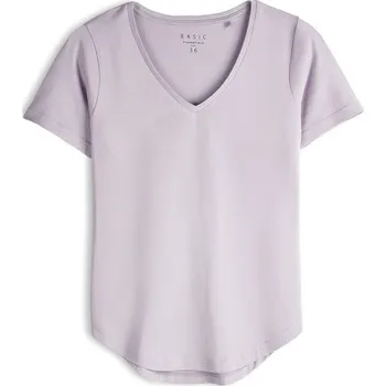 Dámské tričko GATE Základní bavlněné tričko s výstřihem do V 42 625-0387/683