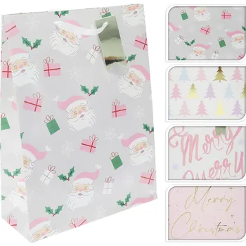 Dárková taška Mat Taška dárková 40x30x10cm (XL) VÁNOČNÍ RŮŽ mix dekorů