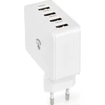 Nedis WCHAU481AWT - Síťová nabíječka | 4.8 A | 4 výstupy | USB-A | Bílá barva