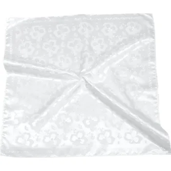 Šátek HEDVA ČESKÝ BROKÁT Šátek Ondrinek VSh 76x76 TROJLÍSTEK bílá