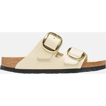 Dámské pantofle Birkenstock Béžové pantofle Arizona High Shine Big Buckle 40