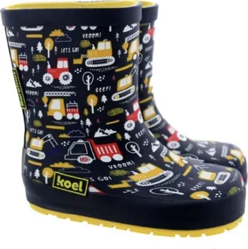 Dívčí obuv Barefoot holinky KOEL4Kids - Blue Tractor, KOEL Velikost: 34