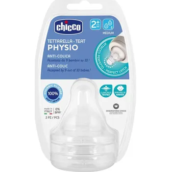 Savička CHICCO Savička na láhev Perfect Easy/Perfect 5/Well-Being fyziologický střední průtok 2m+ 2 ks