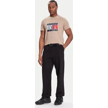 Pánské tričko Tommy Jeans T-Shirt DM0DM21977 Béžová Regular Fit XS
