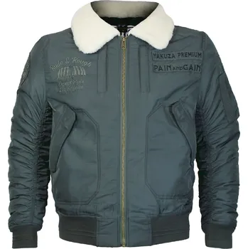 Yakuza Premium Pánská bomber bunda 3965 - tmavě olivová - 3965_OLV Velikosti: XL