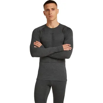 Pánská móda Pánské merino tričko s dlouhým rukávem ICEBREAKER Mens 260 ZoneKnit LS Crewe, Jet Heather velikost: M