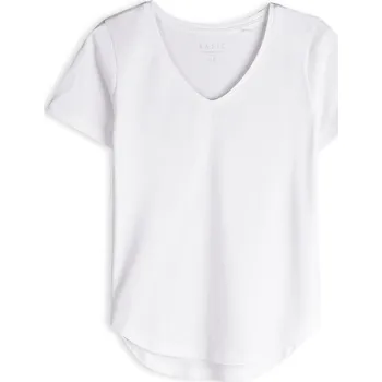 Dámské tričko GATE Základní bavlněné tričko s výstřihem do V 36 625-0387/10