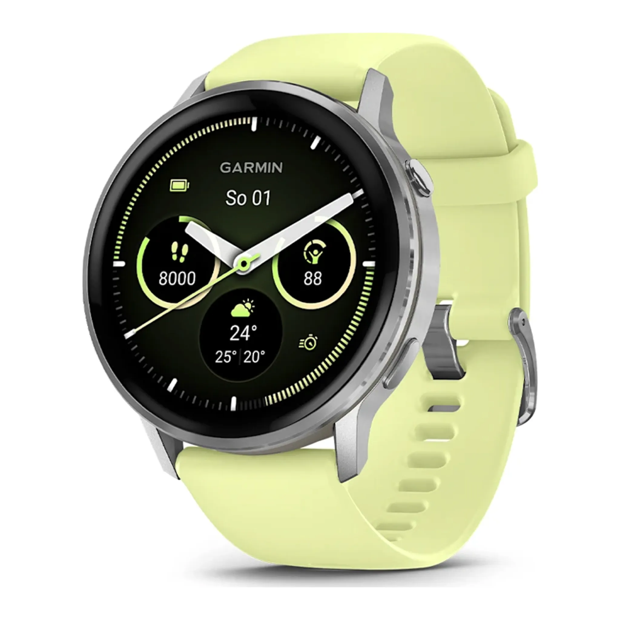 Fotografie 1 - Chytré hodinky Garmin Venu 4 45 mm Silver/Citron