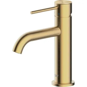 Vodovodní baterie Umyvadlová baterie SAT Aurum bez výpusti broušená zlatá SATBAUR271BG