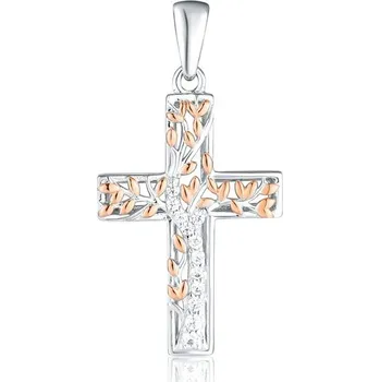 Šperk Přívěšek JVD SVLP1433X75BR00 stříbrný