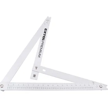 Úhloměr úhelník stavařský skládací, 600mm, hliníkový