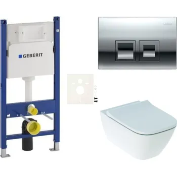 Cenově zvýhodněný závěsný WC set Geberit do lehkých stěn / předstěnová montáž+ WC Geberit Smyle SIKOGESSMD35