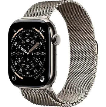 Chytré hodinky Apple Watch Series 11 GPS + Cellular 42mm Natural Titanium Case with Natural Milanese Loop MF8P4MP/A