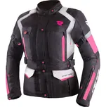Dámská bunda na motorku Street Racer Hilax černo-šedo-růžová S