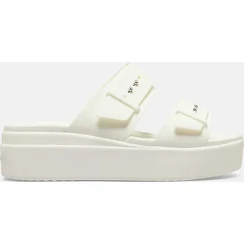 Dámské pantofle Crocs Brooklyn Buckle Low Wedge Chalk 38-39