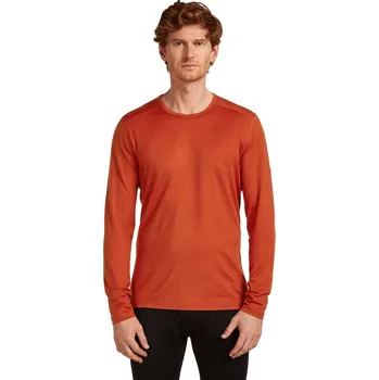 Pánské termoprádlo Pánské merino tričko s dlouhým rukávem ICEBREAKER Mens 200 Oasis LS Crewe, Agate velikost: L