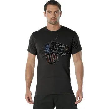 Tričko Honor Respect Remember, Rothco, Černé, XL