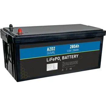 Trakční baterie Baterie Avacom A2D2 - LiFePO4 12,8V 280Ah M8