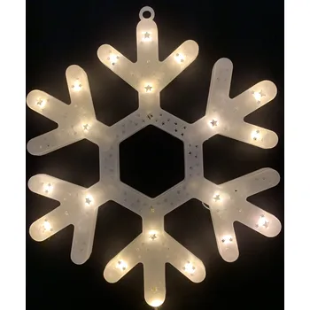 Vánoční dekorace Light Irridiance LED vločka 40 cm Vánoční osvětlení: Teplá bílá