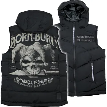 Pánská vesta Pánská vesta Yakuza Premium YPV 3966 Born to Burn - černá - 3966_BLK Velikosti: M
