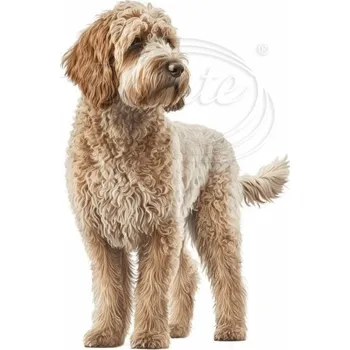 Textilní nažehlovací páska Dante Nažehlovačka Labradoodle - 8 x 12 cm