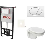 Cenově zvýhodněný závěsný WC set Alca do lehkých stěn / předstěnová montáž+ WC S-Line S-line Pro SIKOASP1