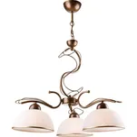 Lustr na řetězu COBRA 5xE27/60W/230V bronz/patina