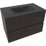 Koupelnová skříňka s umyvadlem Naturel Verona 80x50x45,5 cm tmavé dřevo mat VERONA80TDU4